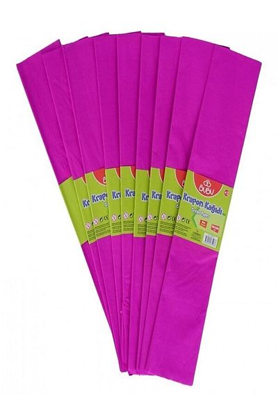 Bubu 50x200 Cm Colored Crapon Paper - 10-Piece Event and Decoration Set