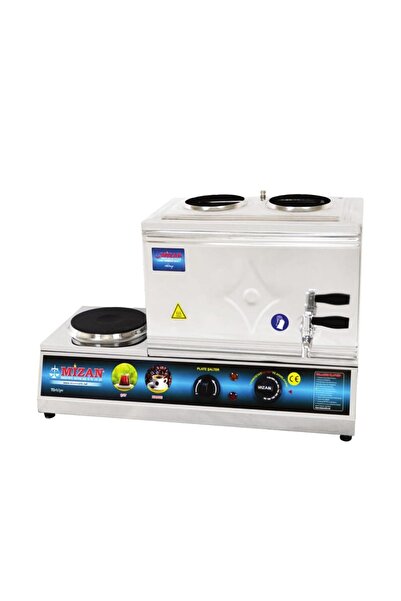 Mizan 25'lik Elektrikli 20 lt 2 Demlikli Çay Kazanı Çay Ocağı