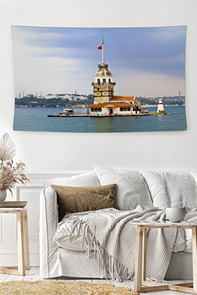 Generic Brand Turnul Fetei, lavabil, rezistent la pete, husă decorativă de pe...