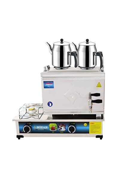 Mizan 25 Lik Lpg Tüplü 20 Litre 2 Demlikli Çay Kazanı Demlik Hediyeli