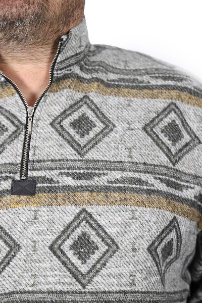 Starbattal Φούτερ Ξυλοκόπος Polo Collar με φερμουάρ 22220-χακί