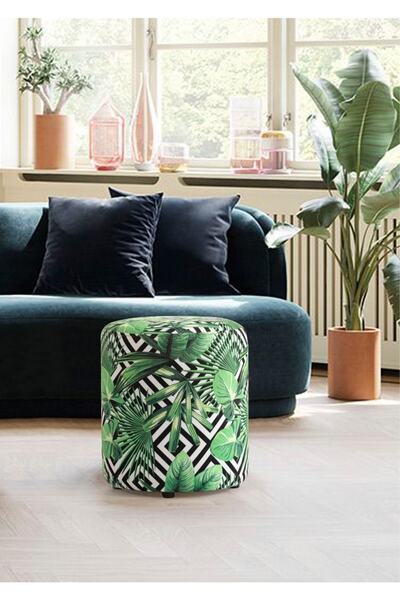 elissa home Gözde Çok Amaçlı Rahat Puf Koltuk Dekoratif Puf-kırlent Kılıfı Hediyeli