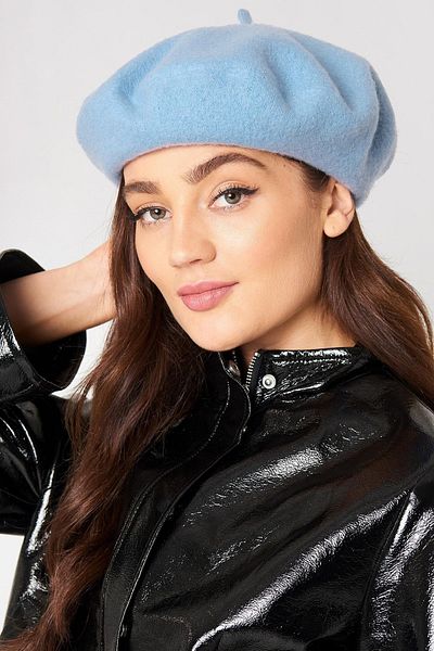 Goldmine French Painter Australian Wool Felt Beret Baby Blue