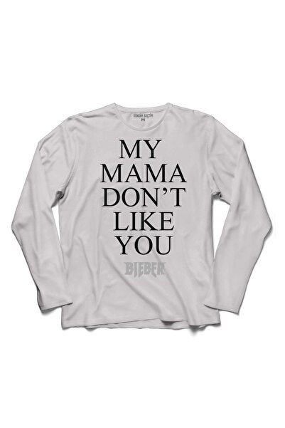 Kendim Seçtim جاستن بيبر الغرض جولة أمي لا تحب تي شيرت طويل الأكمام