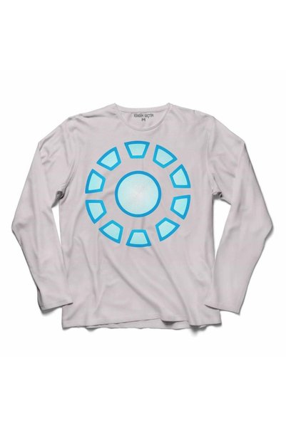 Kendim Seçtim Muška majica sa dugim rukavima White Arc Reactor Iron Man Iron ...