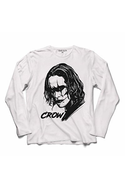 Kendim Seçtim Ανδρικό λευκό μπλουζάκι Brandon Lee The Crow Face Immortal Love...