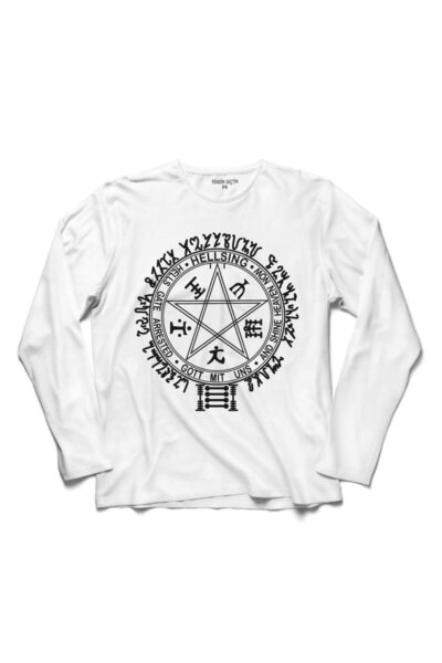 Kendim Seçtim Tricou cu mânecă lungă Pentagram Hellsing One Piece Naruto Anime