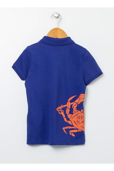 U.S. Polo Assn. Μπλουζάκι με στάμπα μπλε αγοριού Polo Rojger Vr212