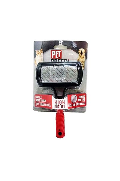 Markapet Pet Pretty Double Sided Luxury Cat Dog Brush Comb 5.5x9 Cm - 17 Cm