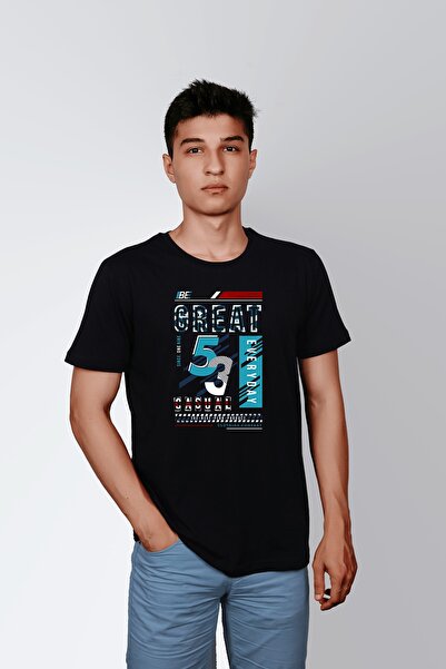 ErTaPassage Crni Veliki Štampano Muškarci T-shirt - T2514595