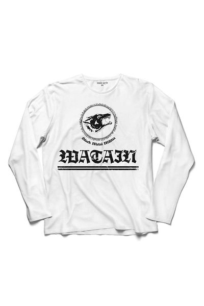 Kendim Seçtim Tricou cu mânecă lungă Wataın Wolf Black Metal Mıltıa Logo