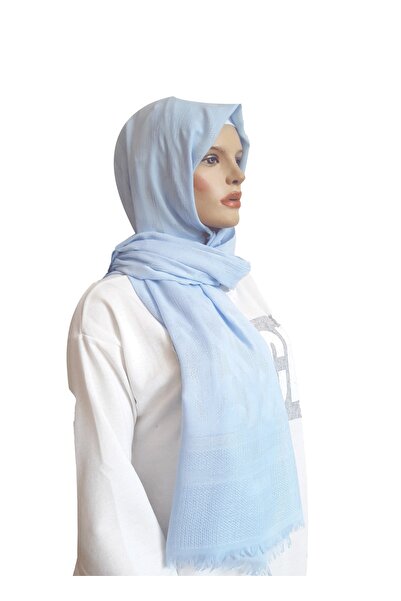 Sarar شال قطني شبكي منقوش بأوراق الربيع