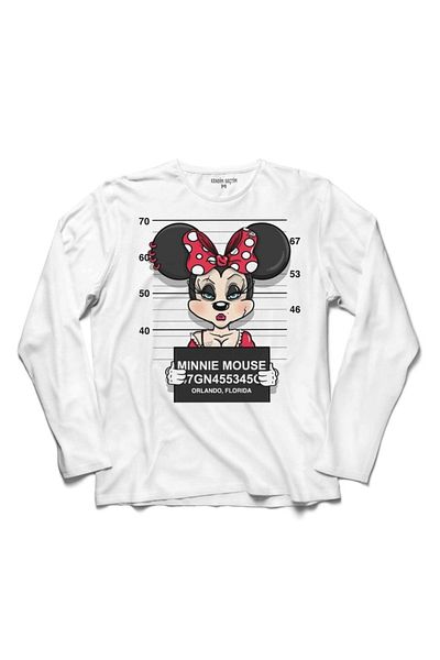 Kendim Seçtim Tricou Minnie Minnie Mouse Prison cu mânecă lungă