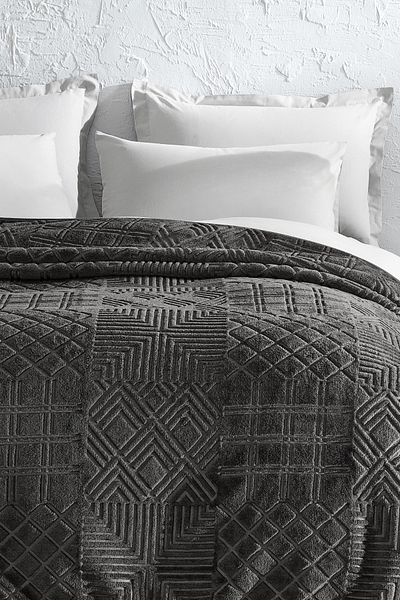 Yataş Nova Gray Double Emboss Blanket