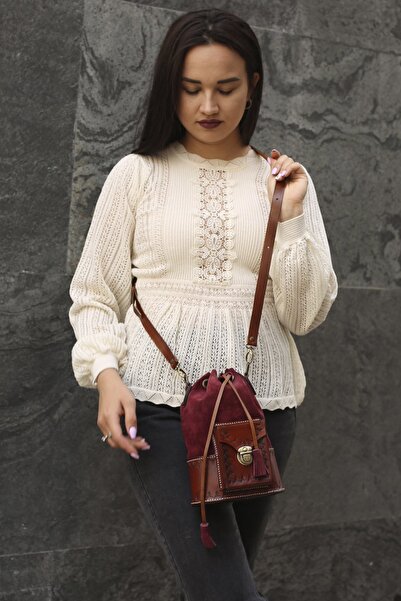 volk Genuine Leather Women's Handcrafted Backpack and Shoulder Bag - 16x25x8