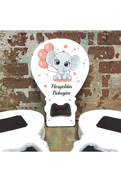 Ege ajans 10 Elephant Balloon Pattern Opener Magnet