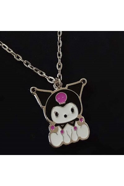 Köstebek Anime Kuromi Sitting Necklace