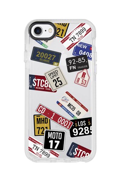 shoptocase Iphone Se 2020 Beyaz Kenarlı Anti Shock Tickets Tasarımlı Telefon ...