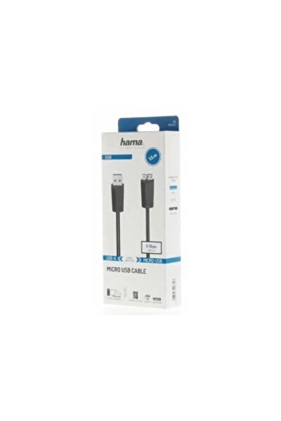 Hama USB 3.0 1.5m Micro USB Kablosu Siyah
