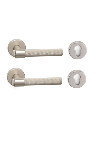 System Axel-t Rozetli Nmb/nb Nikel Saten Yale Dış Kapı Kolu - Ha187tro12 Nbm-...