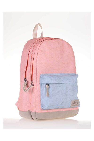 KAUKKO Women Girl Wichlight Salmon Flowers Backpack K1337