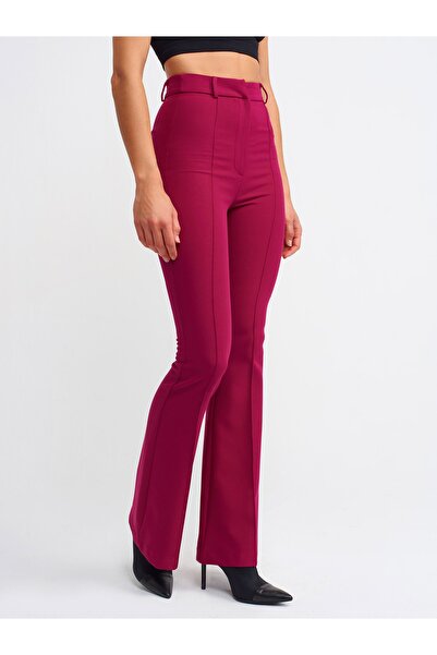 Dilvin 7962 Ispanyol Paça Pantolon-magenta