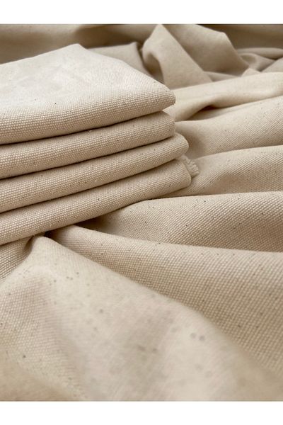 themazi Canvas Fabric, Natural Natural Organic Fabric, Table Cloth, Bag Fabric Home Textile Cover Fabric 160cm