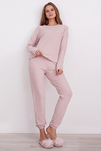 Pierre Cardin Pink Women's Knitwear Long Sleeve Pajama Set