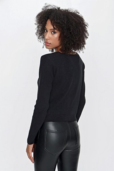 CHUBA Γυναικείο εσώρουχο με λουράκι - Ζακέτα Melange Διπλό Πλεκτό Σετ Μαύρο 23w317