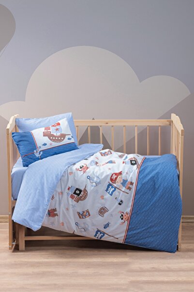 Cotton Box Baby Duvet Cover Set Corsair Blue