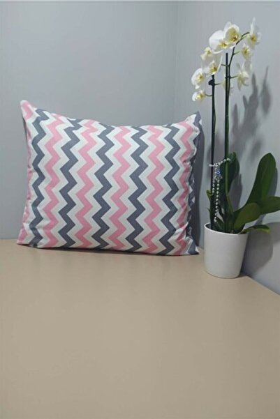 mer-tim ezberbozan ev tekstili 2 bucăți 50x70 Roz Față de pernă cu model în z...