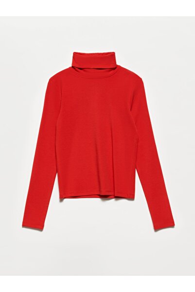 Dilvin 50167 Bluză cu gât roșu