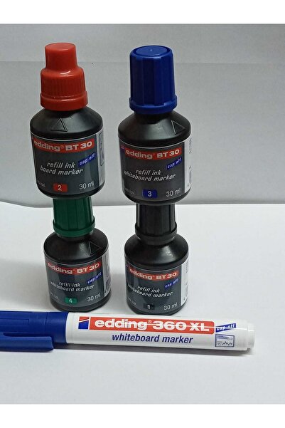 Edding Bt-30 Whiteboard Marker Mürekkep 30ml 4'lü (doldurulabilir Tahta Kalem...