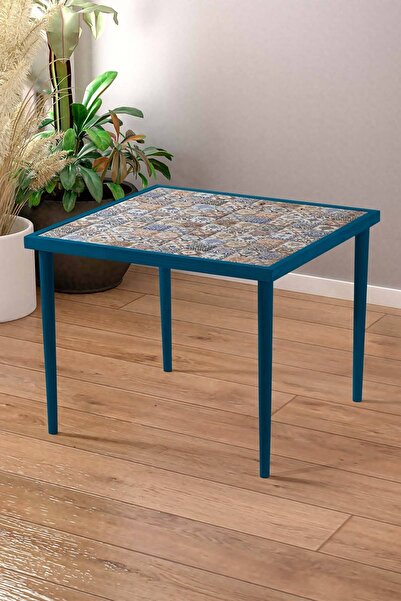 bluecape Esperanza 62x62cm Doğal Masif Seramik Dekoratif Orta Sehpa