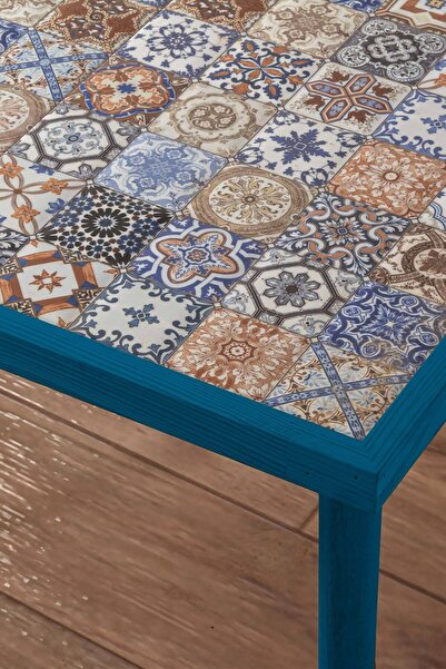 bluecape Esperanza 62x62cm Doğal Masif Seramik Dekoratif Orta Sehpa