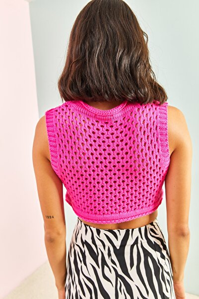 Bianco Lucci Γυναικεία πλεκτή μπλούζα με σχέδια