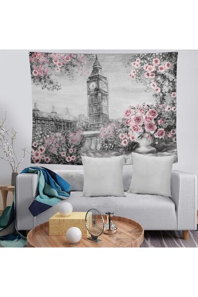 Generic Brand Turnul ceasului, lavabil, rezistent la pete, husă decorativă de...