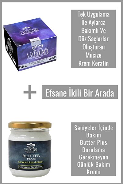 VALENTINES PROFESSIONAL Mucizevi Krem Keratin Btx Etkili Brezilya Fönü Ve Dur...