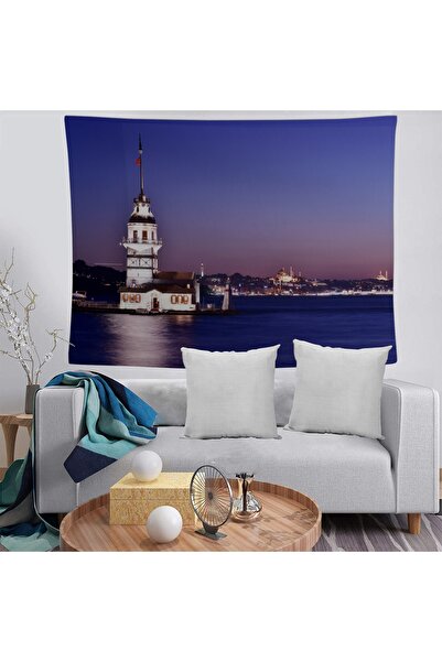 BAMBAŞKA MODA Kız Kulesi Yıkanabilir Leke Tutmaz Leke Tutmaz Dekoratif Duvar ...