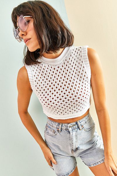Bianco Lucci Women's Patterned Knitwear Blouse