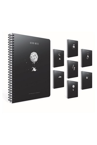 Gıpta Astro Notes A4 Spiral Cardboard Cover 80 Sheets Checked Notebook (Pack of 4)