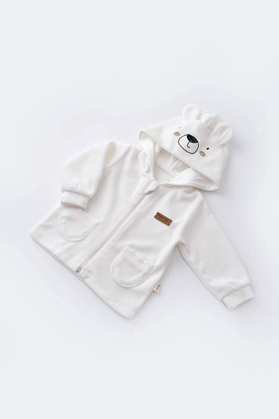 BabyCosy Set pantaloni din catifea cu glugă și cămașă cu mânecă lungă