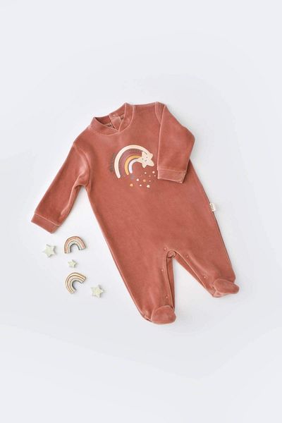 BabyCosy Star Velvet Footed Jumpsuit