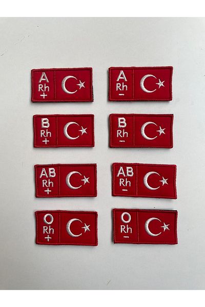 Huğlu شمعدان مجموعة الدم بعلم تركي مع شريط فيلكرو