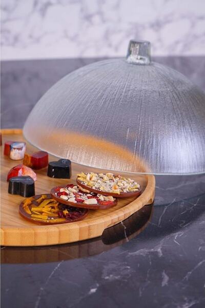 Bambum Kuga Glass Cake Dish with Lid 30 cm B3625