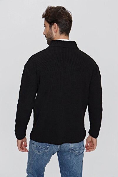 CHUBA Ανδρική κανονική εφαρμογή Θεσσαλονίκη Πλεκτή Ζακέτα Μαύρη 23w208