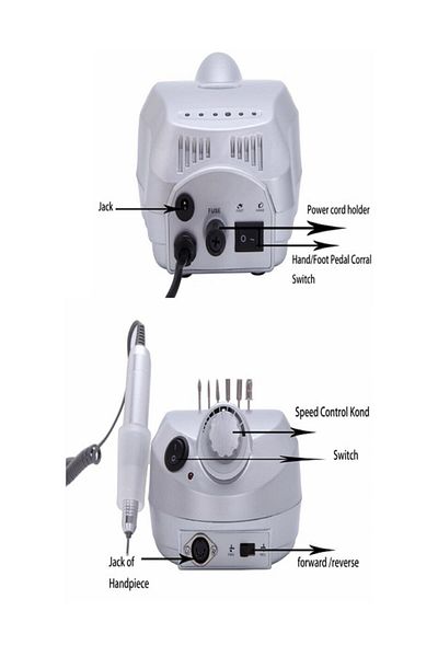 SPECİAL 4 YOU Prosthetic Nail Milling Cutter 35000rpm Electric Manicure Pedicure Machine 30 Pieces Router Bits Gift