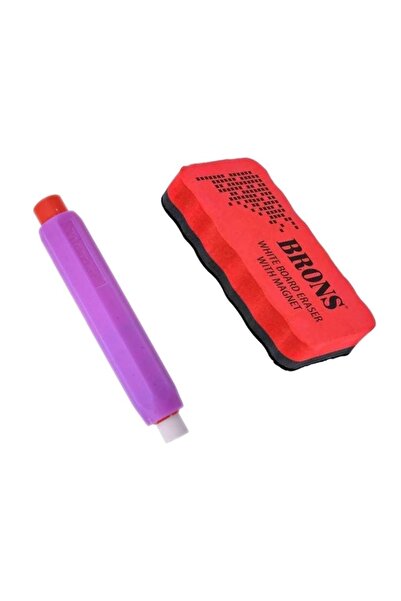 Mashotrend 1 Adet Tebeşir Kalemi + 1 Adet Mıknatıslı Silgi - Tebeşir Tutucu K...