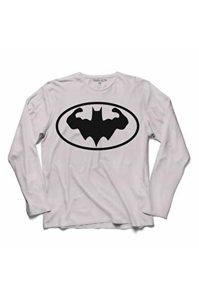 Kendim Seçtim Batman logo majica dugih rukava za teretanu, fitnes i bodybuilding