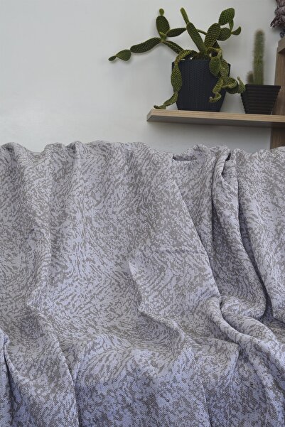 Mutlu Çeyiz Diva Cotton Sofa Bed Cover 170x220 Cm Brown Double Sided Use Sofa Cover| Sofa Shawl